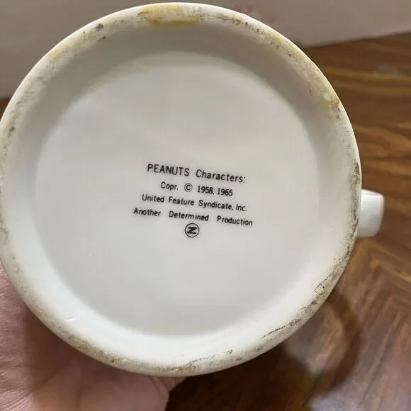 Snoopy Beagle Dog Peanuts Coffee Mug Sleigh Merry Christmas 1976 Woodstock Lot 2 - Picture 13 of 13